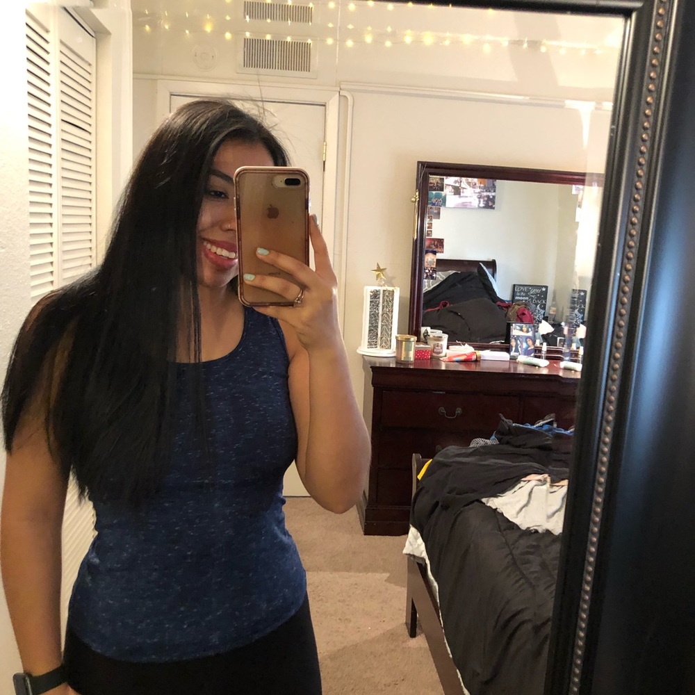 Navy Racerback Workout Shirt